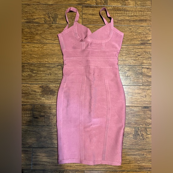 Banded Bodycon Style Dress Mauve colored - Picture 1 of 3